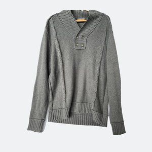 PUBLIC OPINION LONG SLEEVE SWEATER - GRAY